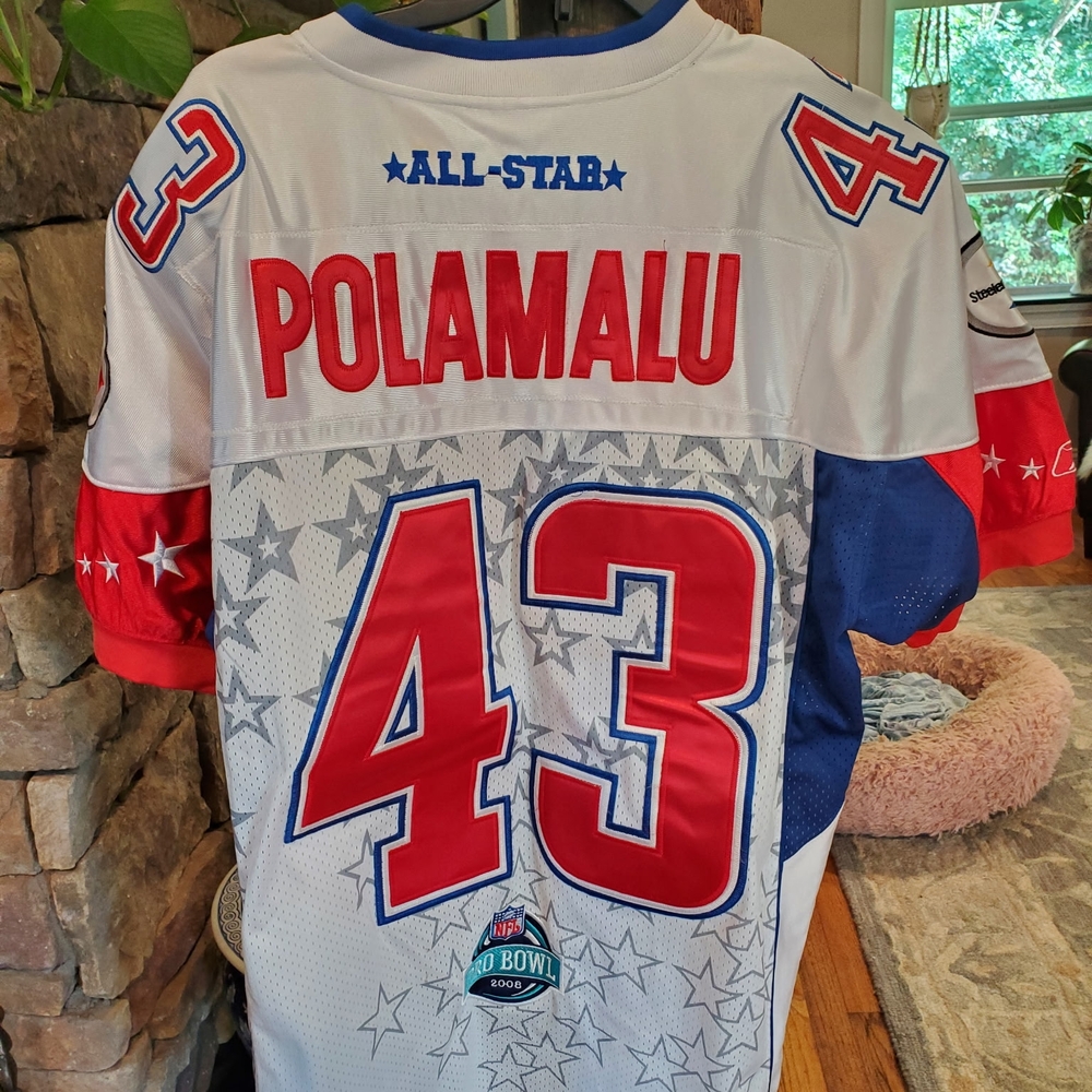 Polamalu Pro Bpql 2008 NFL Authentic Jersey with Blue and Gray Details